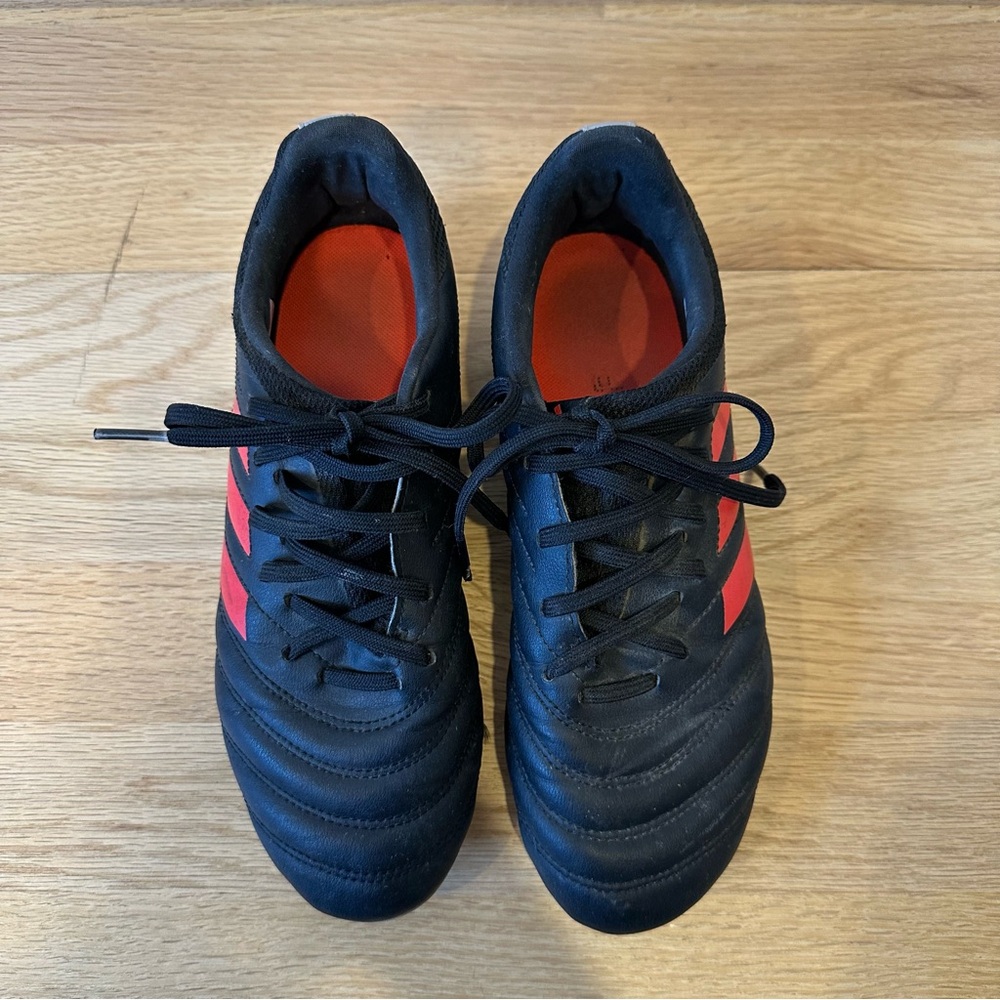 Adidas Copa kids soccer cleats size 5 boys girls black red
